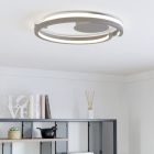 Braune moderne Deckenlampe Kunststoff, Madhvi, 20W, warm- bis kaltweiß einstellbare LED, mit Fernbedienung