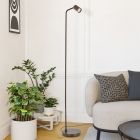 Bronze moderne Stehlampe Stahl, Rochdi, mit Schalter