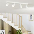 Weiße moderne Smart Deckenleuchte Aluminium, Mayke, 3,7W, RGBW LED, mit Fernbedienung