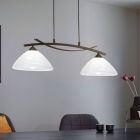 Braune antik Pendelleuchte Glas, Bosena