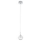 Chrom design Pendelleuchte Glas, Jorg, 5W, 3000K LED