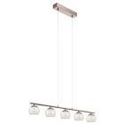 Nickel moderne Pendelleuchte Glas, Riviera, 3W, 3000K LED