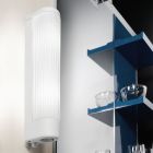 Weiße Spiegelbeleuchtung Glas, Amrita, mit Schalter