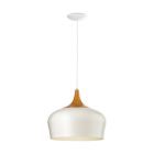 Creme moderne Pendelleuchte Holz, Annemarije