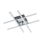 Chrom moderne Deckenleuchte Stahl, Arantxa, 24W, 3000K LED