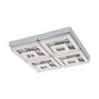 Chrom moderne Deckenleuchte Kunststoff, Arjo, 48W, 3000K LED
