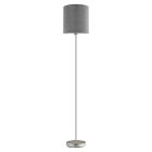 Graue moderne Stehlampe Stoff, Abano, mit Schalter