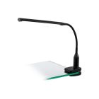 Schwarze moderne Klemmleuchte Kunststoff, Brennan, 4W, 4000K LED, mit Schalter