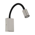 Nickel moderne Wandleuchte Kunststoff, Cafer, 4W, 3000K LED, mit Schalter
