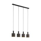 Braune moderne Pendelleuchte Stoff, Mies