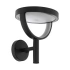 Schwarze moderne Außenleuchte Aluminium, Funs, 15W, warm- bis kaltweiß einstellbare LED, IP44