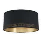 Schwarze moderne Deckenlampe Stahl, Niko