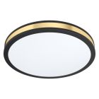 Schwarze moderne Deckenlampe Stahl, Rivano, 24W, 3000K LED