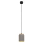 Braune moderne Pendelleuchte Stoff, Gabi