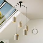 Holz Pendelleuchte Braun, Gabi