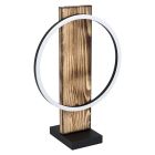 Holz Tischleuchte Braun, Annebel, 12W, 3000K LED, mit Schalter