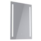 Graue moderne Spiegel mit Beleuchtung Glas, Bibi, 6,1W, 4000K LED, IP44, mit Schalter
