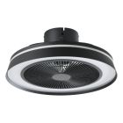 Schwarze moderne Deckenventilator Kunststoff, Najma, 25,2W, RGBW LED, mit Fernbedienung