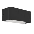 Schwarze moderne Smart Wandleuchte Aluminium, Tjalle, 10W, RGBW LED, IP54