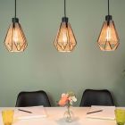 Braune landhaus Pendelleuchte Stahl, Yessica