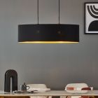 Schwarze moderne Pendelleuchte Stoff, Kelsey
