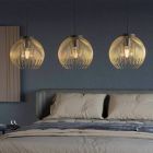 Goldene industrielle Pendelleuchte Aluminium, Keimpe