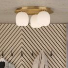 Weiße design Deckenleuchte Glas, Jeannine