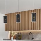 Schwarze design Pendelleuchte Stoff, Barceno