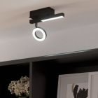 Schwarze moderne Deckenstrahler Aluminium, Madelinde, 3,2W, 3000K LED