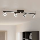 Schwarze moderne Deckenstrahler Aluminium, Madelinde, 3,2W, 3000K LED