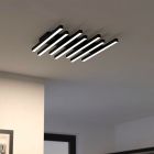Schwarze moderne Deckenlampe Aluminium, Iona, 25,6W, warm- bis kaltweiß einstellbare LED, 3-stufig dimmbar