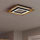 Holz design Deckenlampe Aluminium, Kyllian, 5,4W, warm- bis kaltweiß einstellbare LED, 3-stufig dimmbar