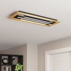 Holz design Deckenlampe Aluminium, Kyllian, 9W, warm- bis kaltweiß einstellbare LED, 3-stufig dimmbar