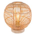 Holz Tischleuchte Braun, Terry, mit Schalter