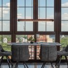 Braune moderne Pendelleuchte Holz, Timber, 28W, 3000K LED