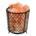 Orangene Salzlampe Stein, Mersa, mit Schalter