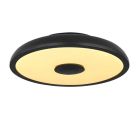Schwarze moderne Deckenlampe Kunststoff, Musica, 18W, in Lichtfarbe einstellbare LED, IP44, mit Fernbedienung