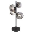 Schwarze design Tischleuchte Glas, Melinda, mit Schalter