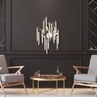 Chrom design Wandleuchte Aluminium, Lanah