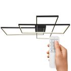 Schwarze moderne Deckenlampe Kunststoff, Terri, 100W, warm- bis kaltweiß einstellbare LED, mit Fernbedienung