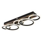 Schwarze design Deckenleuchte Metall, Benedicte, 34W, White Switch LED