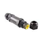 Schwarz Wasserdichte Kabelkupplung IP68, max. 3 x 1,5 mm