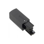 Schwarze Anschlussdose, Erde links