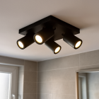 Moderne Deckenstrahler Schwarz, Kenan, IP44