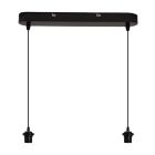 Aluminium Pendelleuchte ohne Schirm Schwarz, Rika