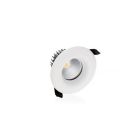 Weiße Downlight Rexe, Glas, 6w Warmweiß integriert LED