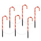 6 Zuckerstangen-Gartenstecker, 8 Positionen, IP44