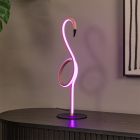 Rosa Tischleuchte Modern, Flamingo, 5,5W, RGB LED, mit Fernbedienung