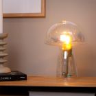 Transparente Tischleuchte Modern, Fungo, mit Schalter