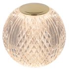 Transparente Tischleuchte Modern, Cintra, 2W, 2700K LED, 3-stufig dimmbar